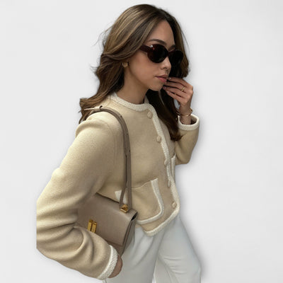 Classical Knit Sweater with Decorative Pockets
