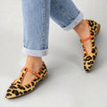 Lulu | Leopard Print Ballerina Flats with T-Strap