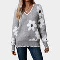 Klára – V-Neck Floral Pattern