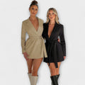 V-Neck Blazer Dress