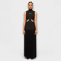Kristen - Pleated Maxi Dress with Cutouts