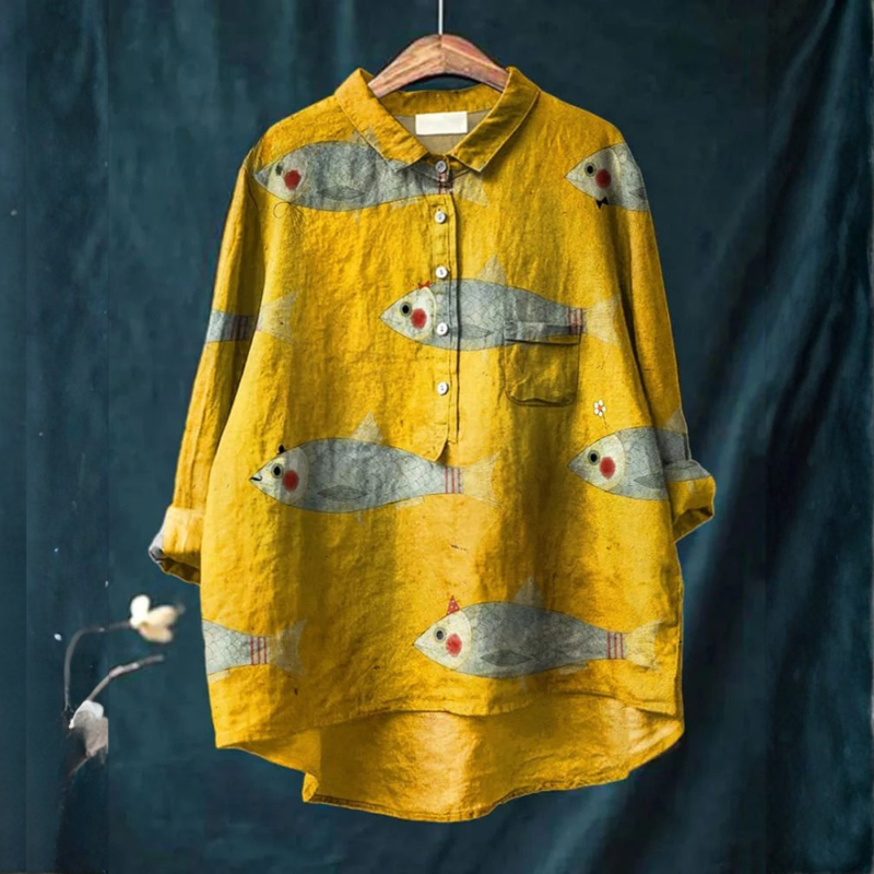 Lenka – Printed Linen Shirt