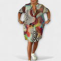 Liora - V-Neck Colorful Dresses