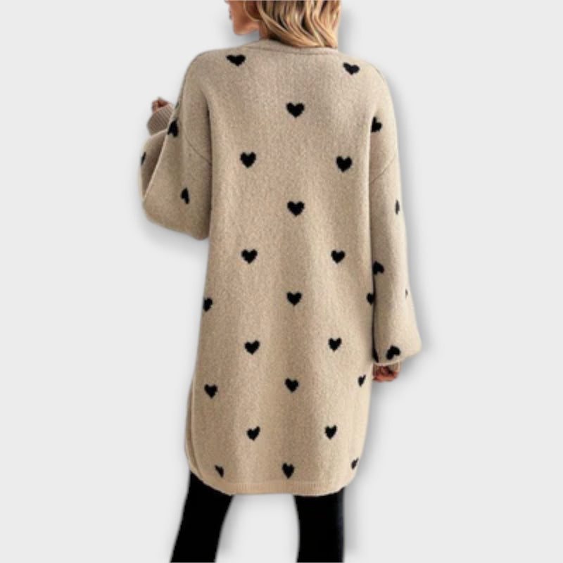 Julia - Heart Patterned Cardigan