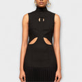 Kristen - Pleated Maxi Dress with Cutouts