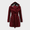 Evelyn | Elegant Hooded Coat with Belt