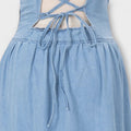 Lux - Sininen Olkaimettomat Denim-Mekko