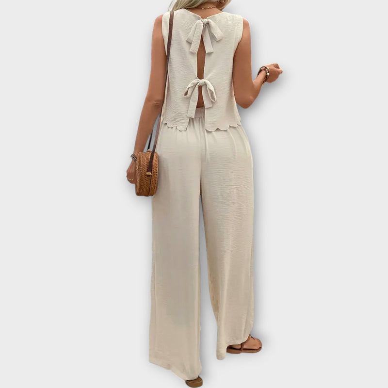 Valeria - Floral Vest with Long Pants