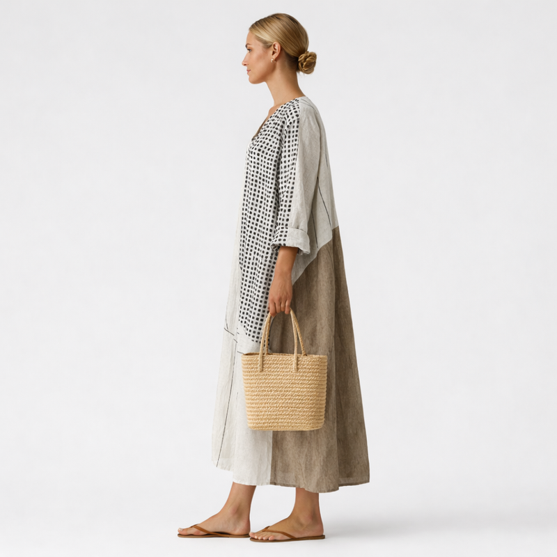 Emma™ | Tyylikäs Raidallinen Mekko