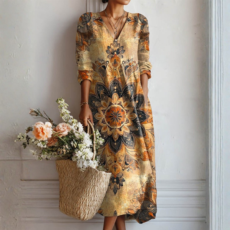 Dora™ | Kukallinen Mekko Luonnollinen Eleganssi