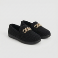 Karolína | Velvet Moccasins with Gold Chain