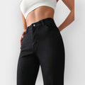 Kristýna Elegant Bootcut Farkut Korkealla Vyötäröllä