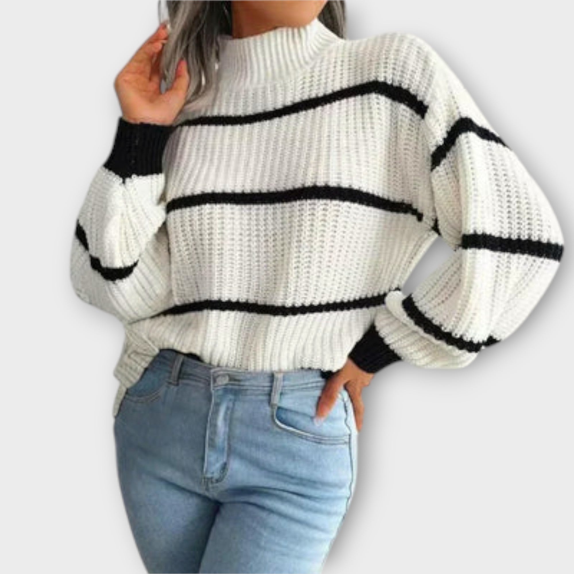 Chavala - Checkered Knit Sweater