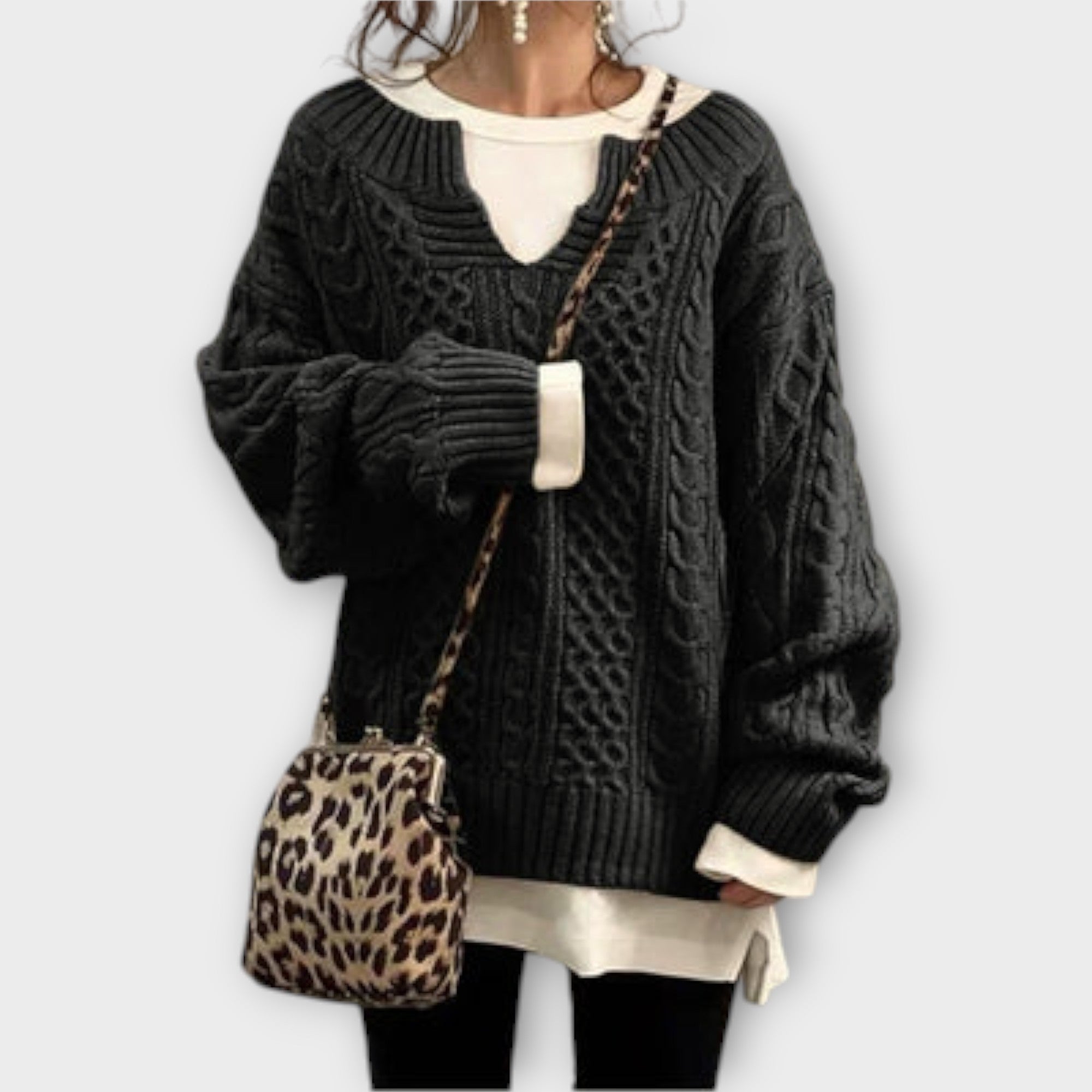 Precisely Measured Cable Knit Sweater
