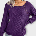 "Malia - Napillinen Neulepaita" can be rewritten as "Malia - Napillinen Neulepaita (Button-Up Knit Sweater)".