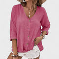 Anna - Kesäinen Pellavapaita" can be rewritten as "Anna - Summer Linen Shirt.