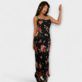 Kukkakuviollinen Bodycon-mekko hihnoilla