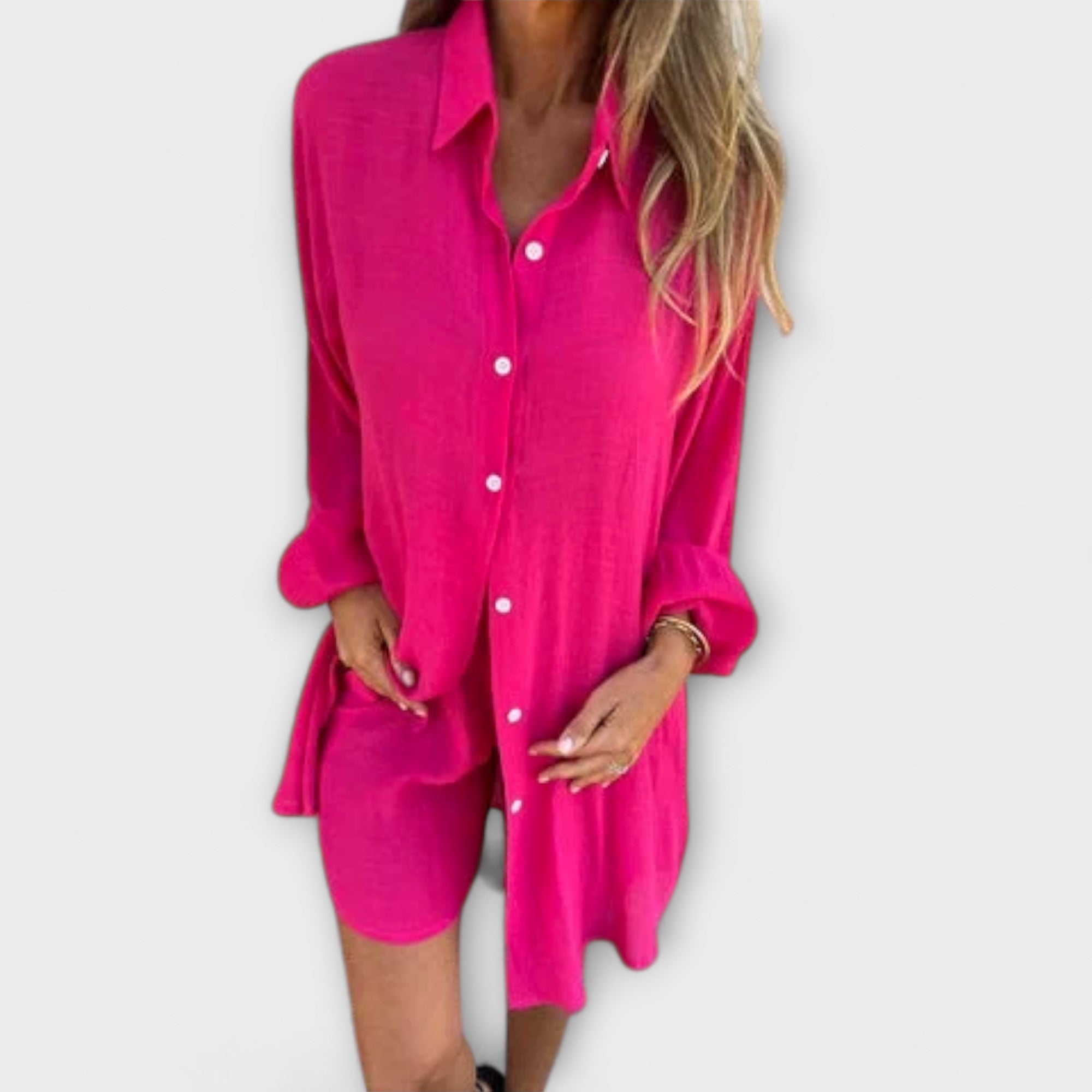 Lina | Linen Top and Shorts Set