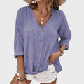 Anna - Kesäinen Pellavapaita" can be rewritten as "Anna - Summer Linen Shirt.