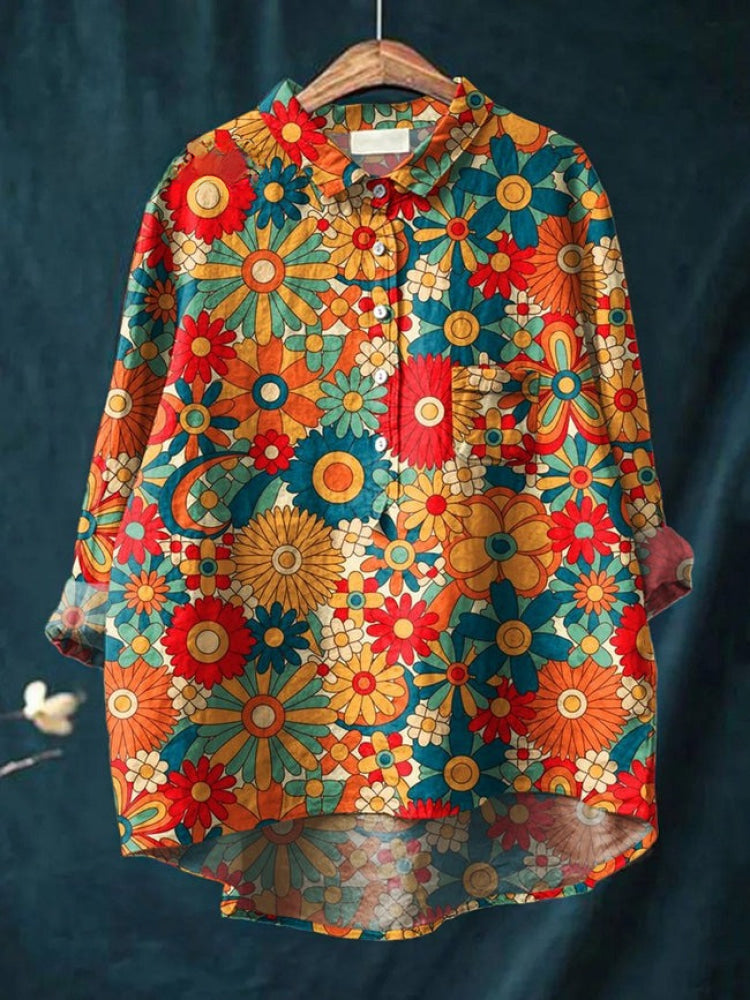 Nikola – Printted Linen Shirt