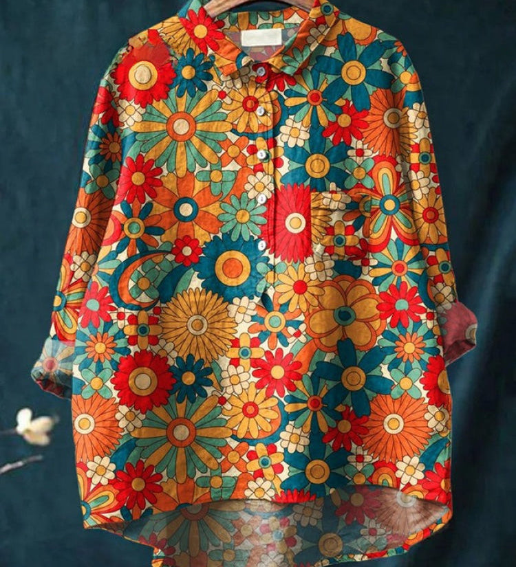 Stanislava – Printed Linen Shirt