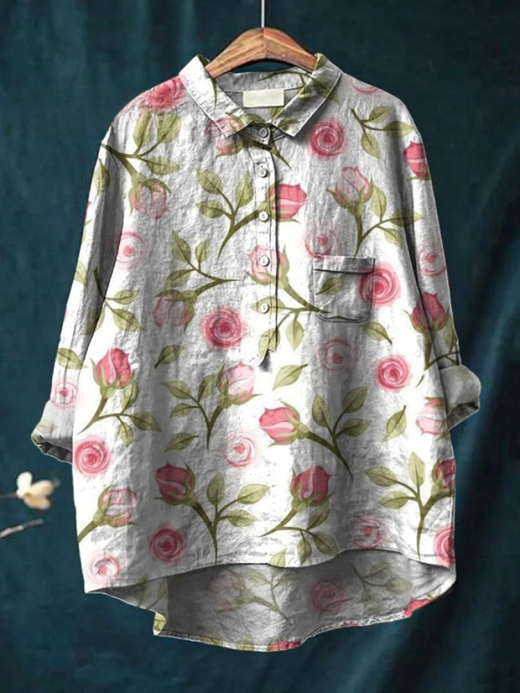 Stanislava – Printed Linen Shirt