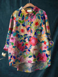 Natālija – Printed Linen Shirt