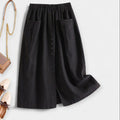 Magdalēna Elegant Midi Vintage Skirt with Pockets