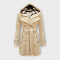 Evelyn | Elegant Hooded Coat with Belt