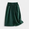 Magdalēna Elegant Midi Vintage Skirt with Pockets