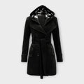 Evelyn | Elegant Hooded Coat with Belt