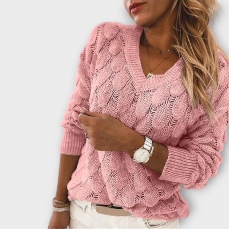 Noemier - V-Neck Knit Sweater