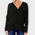 Heidi - Knitted Cross-Over Sweater