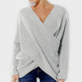 Heidi - Knitted Cross-Over Sweater