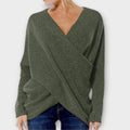 Heidi - Knitted Cross-Over Sweater